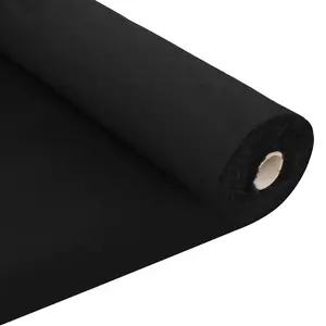KM Legend Black Duvetyne Commando Cloth, Flame Retardant, Zero-Glare, Cotton Fabric for Photography Backdrop, Stage Backdrops, Studio Blackout Fabric (10, 25, 50 Yards Roll)