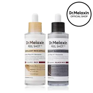 dr. melaxin- Peel Shot Glow Peeling Ampoule Duo .melaxin - Soft Exfoliating Face and Body Scrub Dead Skin Cells Remover for All Skin Types korean skin care