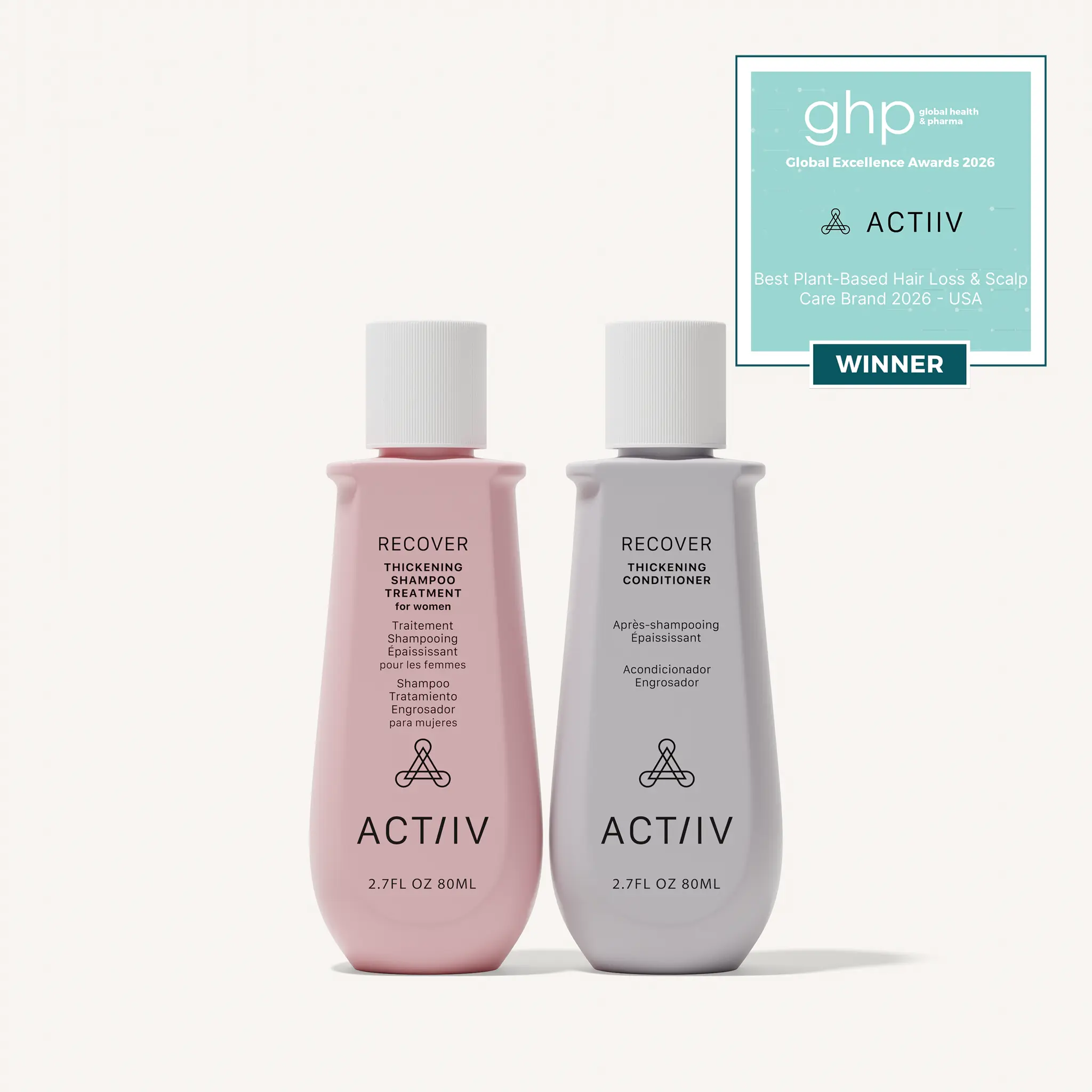RECOVER Women's Shampoo & Conditioner Travel Size Duo, 2.7oz RECOVER Women's Shampoo & Conditioner Travel Size Duo, 2.7oz
