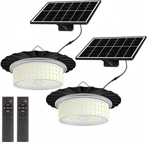 Solar Shed Light, Portable Solar Pendant Lights Outdoor, 244 LED 360° Glow Waterproof Shed Light with Remote Control for Shed, Barn, Gazebo, Yard, Patio, Garage Motion Sensor Flood