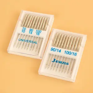10 Counts Universal Sewing Machine Needles Size 14, Replaceable Needles, Titanium Coated Set, Perfect for Home and Electric Sewing Machines