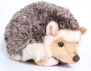 Lifelike Hedgehog Plush Stuffed Animal Toy 18cm Soft & Squeezable Desert Hedgehog Cute Animal Model for Collection