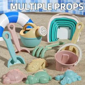 Foldable Sand Toy Bucket Set, Beach Fishing Pail Digging Tool Kit, Portable Outdoor Play Sand Tools, Kids Sea Hunting Gear Shovel
