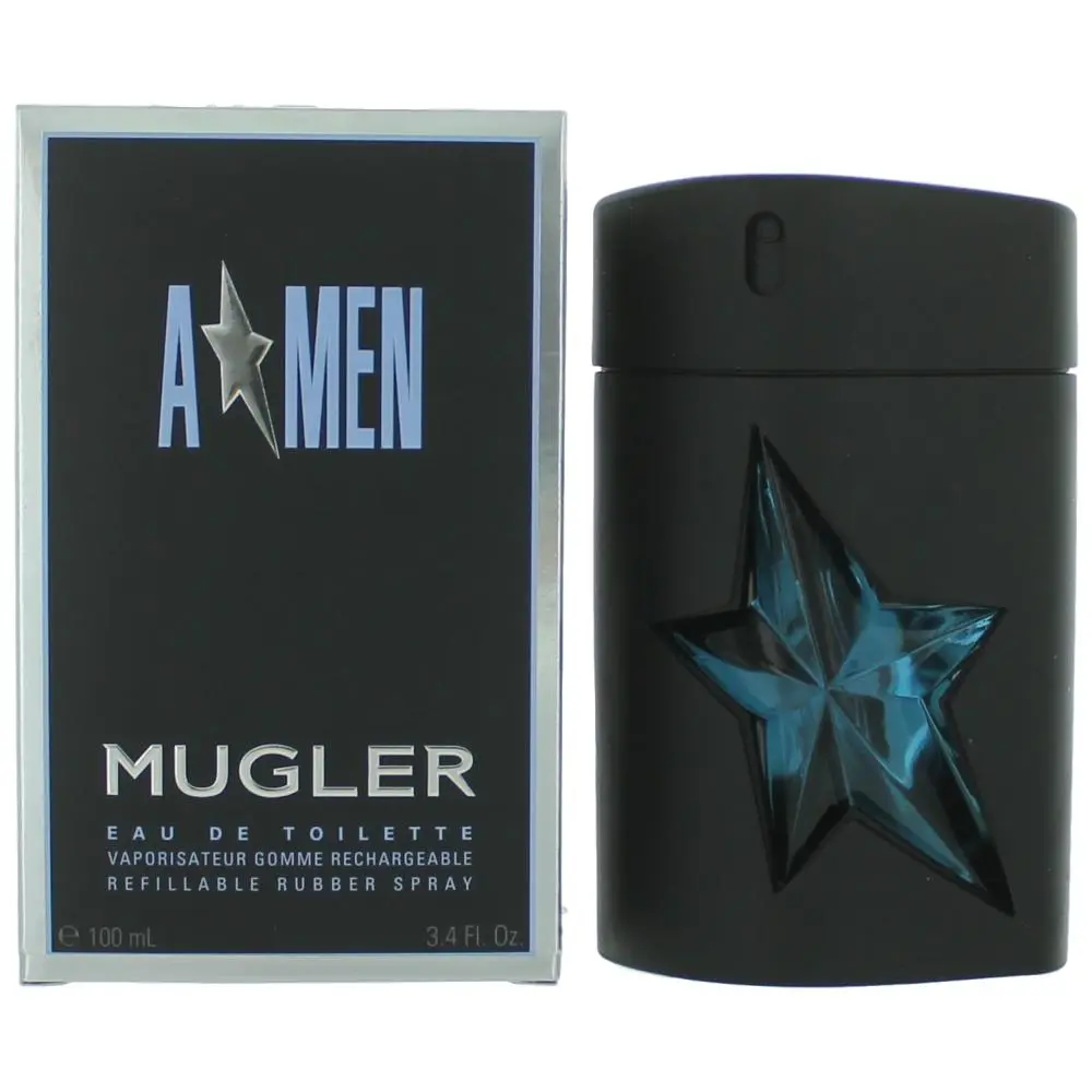Angel by Thierry Mugler for Men 3.4 oz EDT Spray (Refillable Rubber Spray)