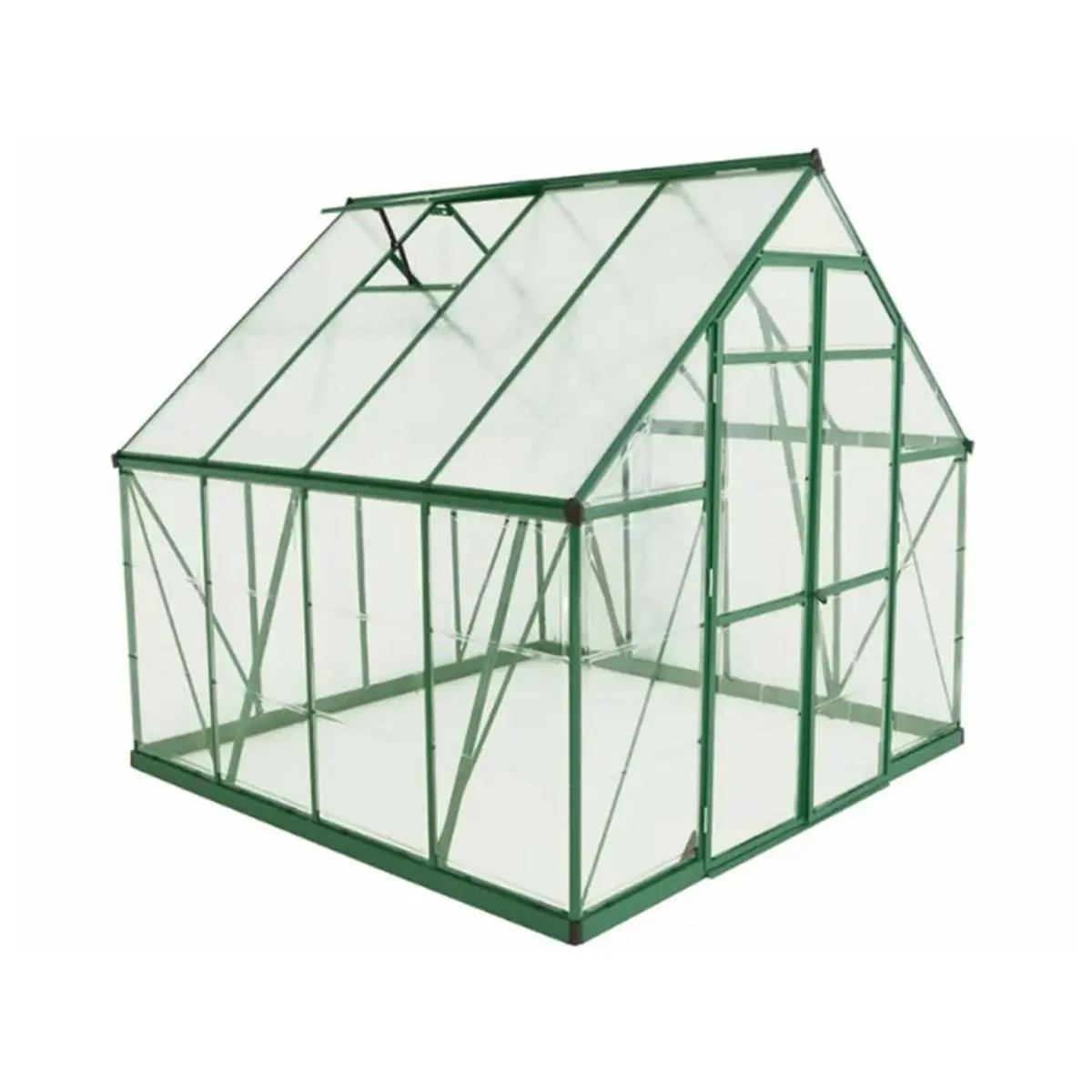 Palram - Canopia HG6108G 8x8 ft Outdoor Greenhouse, 96"x96"x91" Size, 44 lbs Weight, 90% Light Transmission, Advanced Light Management for Home Improvement Garden Supplies