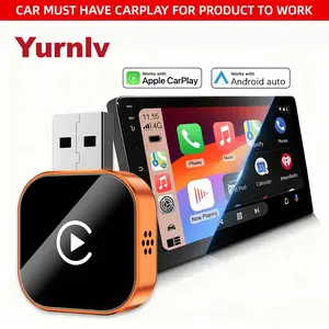 【Summervibes】YURNLV 2026 New Wireless CarPlay Adapter - Fast No-Delay Connection | For iPhone & Android, Hands-Free Calling Supported