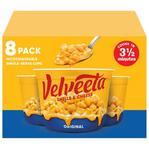 Shells and Cheese Mac and Cheese, 8 Cups, for Easy Snacks or Dinner Sides, Original Flavor, 2.39 oz