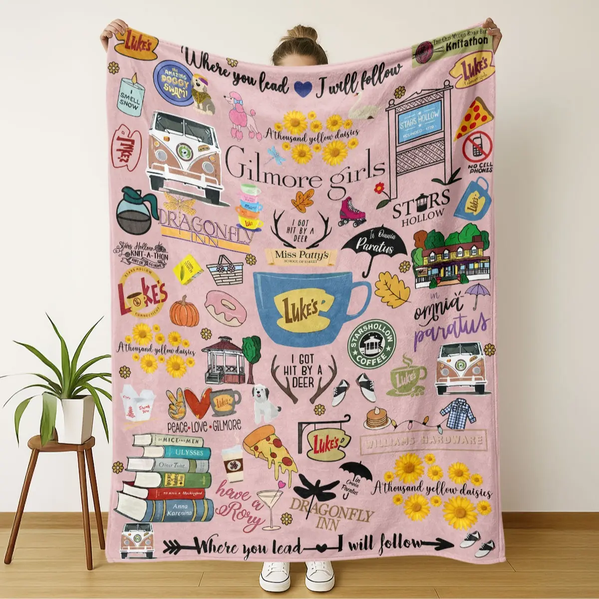 Gilmore Girls Theme Flannel Blanket, Soft Warm Blanket Sofa Bed Travel Throw, Multi-Purpose All-Season Gift Blanket, Cozy Throw Blanket, Soft Warming Blanket, Blanket Gifts, 1 Piece