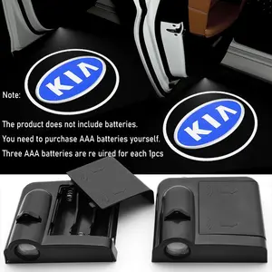 1/2/4Pcs Wireless Led Car Door Light Welcome Lamp Laser Projector Logo Ghost Shadow Lights For Kia K3 K5 K7 K9 Rio 3 4 Ceed Sportage ProCeed Picanto Sorento Cerato Optima Soul Niro GT Auto Accessories