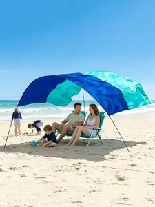 Wind-Powered  Sun Shade Canopy 150 Square Feet Portable Lightweight Outdoor  Tent for Family Outdoor Relaxation 3-4 Person Portable  Wind Shade Canopy Easy Setup Family  Sun Shade Tent camping essentials protection beach