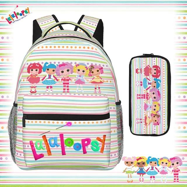 MGA Lalaloopsy Synthetic Casual Aesthetic Plush Print Backpack - Durable Outdoor Rucksack, Kawaii Weirdcore Design, Women's First Day of School Laptop Daypack, Funny Bags for Christmas Camping