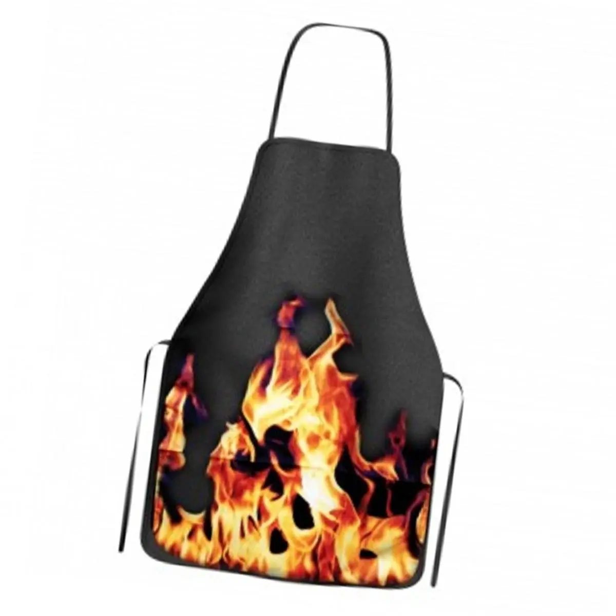 212 MAIN Adjustable Barbecue Apron - Fun Landscaping Design, Flame Print, Black - Ideal for Barbecue Hosts (Sports & Outdoor, Camping & Hiking, Camp Kitchen), Barbecue Host, One Size
