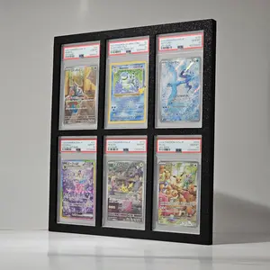 FLAUNT PSA Slab 6 Card Display Wall Mount – Magnetic Two-Piece Frame for Pokémon & TCG