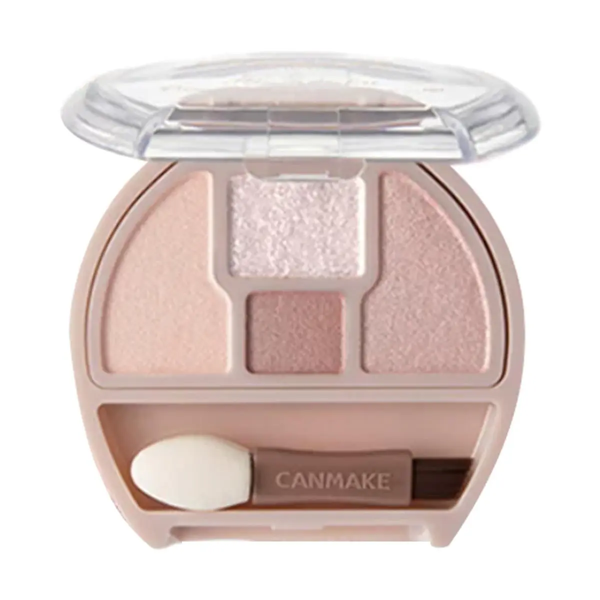CANMAKE Japan 4-Color Eyeshadow Palette with Shimmer & Highlight for Natural Dewy Look - Sakura Pink (#02)