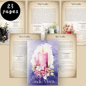 Candle Magic Journal Notebook, 1 Count Handmade Witchcraft Ritual Guide, Creative & Spiritual Practices Journal, Ideal for Art Collection & Gifts