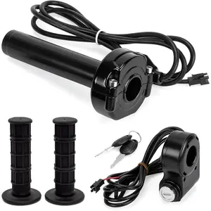 Full Twist Throttle with Key Ignition for Ridstar Q20 Surron Throttle for Ridstar Waterproof Ebike Throttle Grip KIt for Electric Dirt Bike Scooter Mountai
