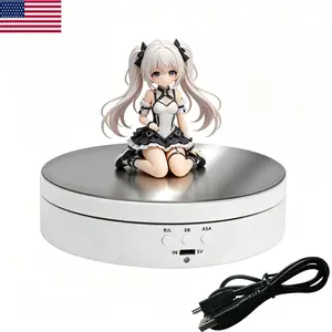 360° Motorized Rotating Display Stand, Jewelry Photography Holder with 3 Speeds & 4 Angles, 6.6lbs Load, USB Powered, Quiet Smooth Operation for Professional Home Use
