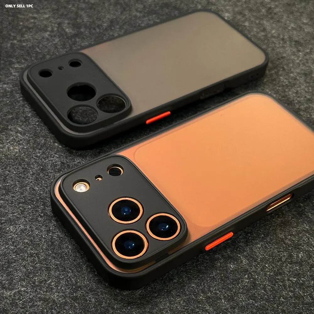 Premium Translucent Matte Protective Smartphone Case, Shockproof Matte Cover, Casing, Protection, Designed for iphone 17 Pro Max, 15, 14, 13, 12 Pro Max, 11 Pro Max, Shockproof Soft Bumper & Sturdy Hard Back, Mobile Phone Casing
