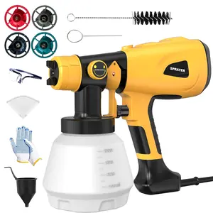 Paint Sprayer 1000W High Power Electric Spray Paint with Adjustable Spray Width Knob 4 Nozzles,Easy to Clean for Paint Sprayer for Furniture Garder Chairs Fence Walls Door Etc