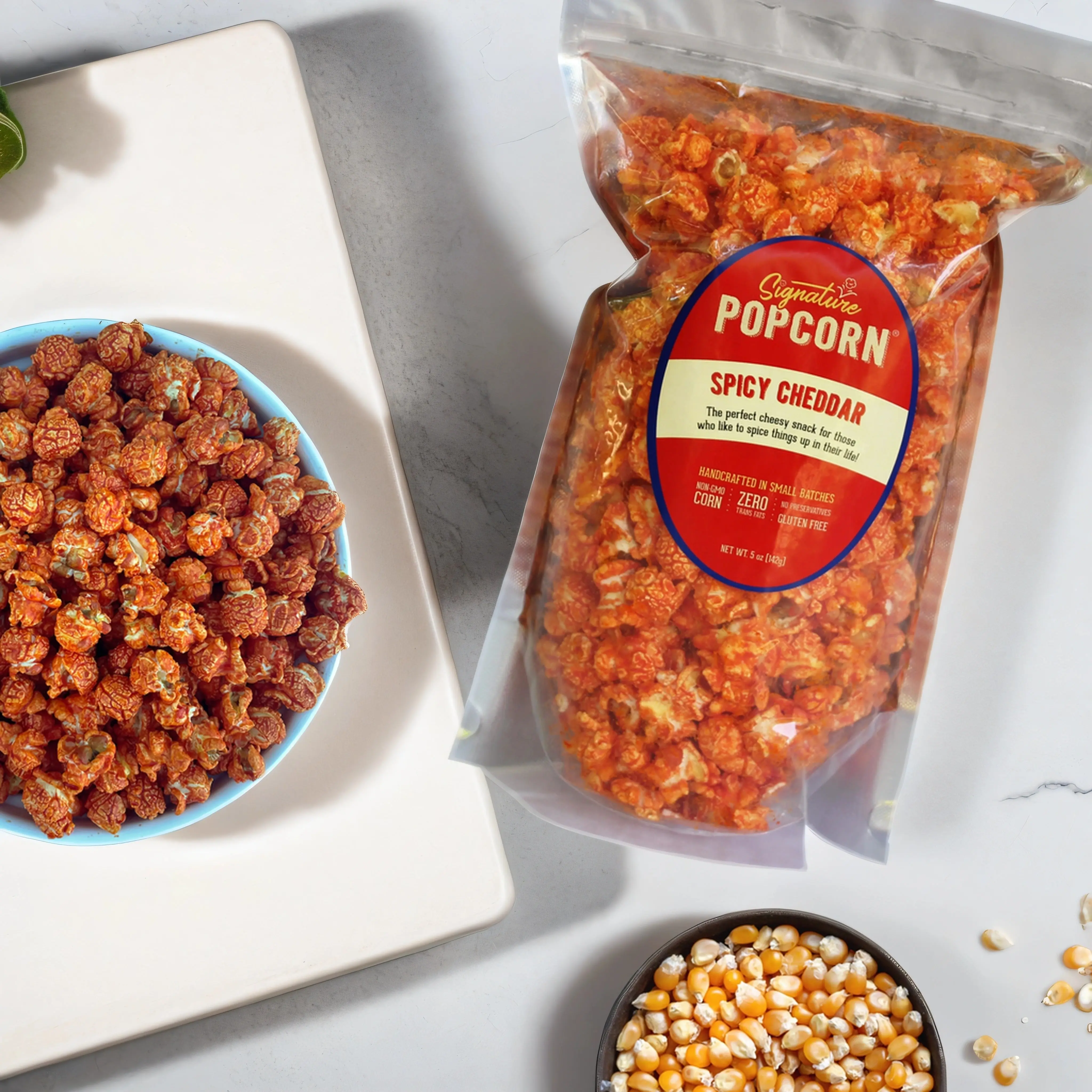 Large Gourmet Spicy Cheddar Popcorn Bag - TikTok Shop