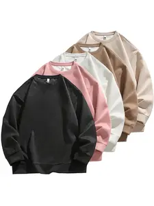 CCCMAI Men's Crewneck Sweatshirts, Long Sleeve Thermal Pullover Tops, Regular Fit Long Sleeve Round Neck Pullover for Spring Fall, Crewneck Top Menswear Casual Classic Stylish