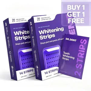 Buy 1 Get 1 Free!Send two boxes with the next order DR.DENT Whitening Teeth Strips 42 Pieces PAP Enamel Care Formula 30-Minute Use Removes Smoke and Coffee Stains