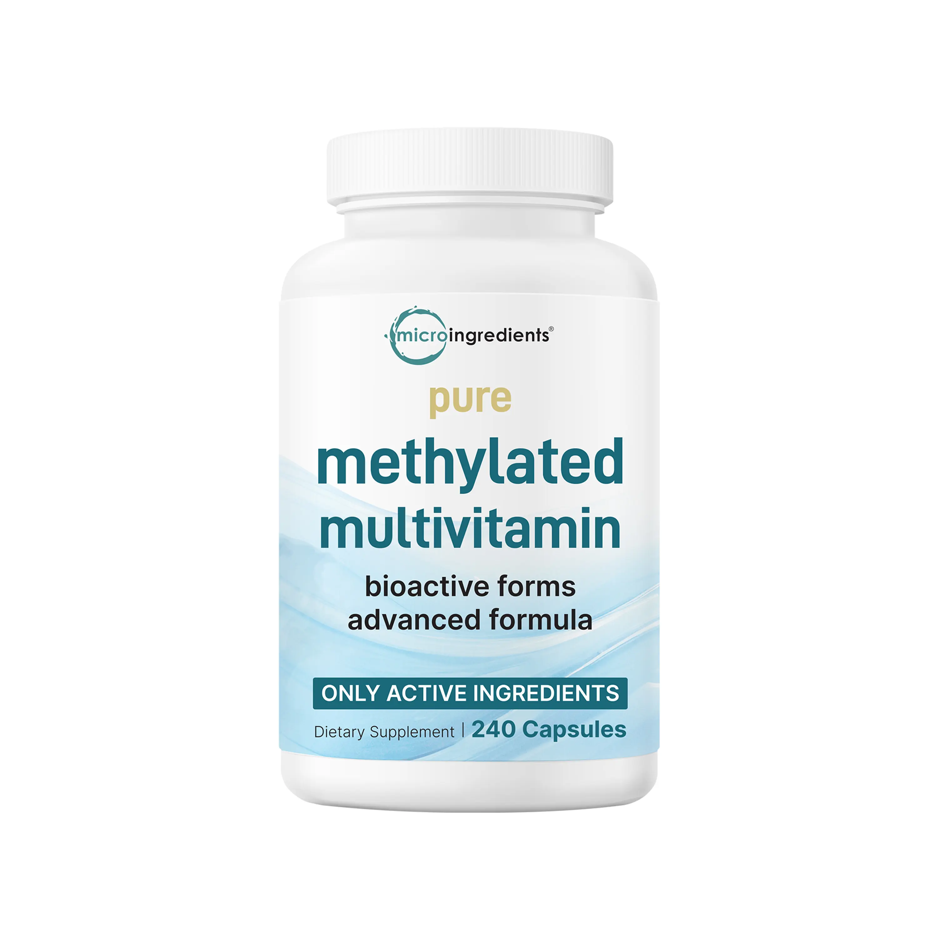 Micro Ingredients Methylated Multivitamin | 240 Pure Capsules with Vitamins C, D, B12 Micro Ingredients Methylated Multivitamin | 240 Pure Capsules with Vitamins C, D, B12