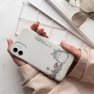Totoro Anime Drawn Phone Case for iPhone 15, 14, 13, 12, 11, SE, X, XR, XS Max, 15 Pro Max & Samsung Galaxy S21, S22, S23, S24 - No Warranty Protection Cover