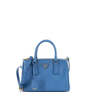 Pre-owned PRADA Leather Tote Bags REBAG Double Zip Lux Tote Saffiano Small by Rebag