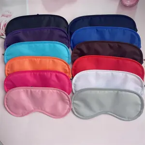 Sleep Shading Eye Mask 190t Polyester Satin Colorful Eye Mask