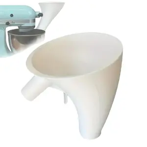 Mess-Free Flour Funnel for Kitchen Aid Mixer -Spill-Proof Stand Mixer Attachment for 4.5-5 Qt Tilt-Head Models, Dishwasher Safe for Normal Temperature Wash, Baking Tool