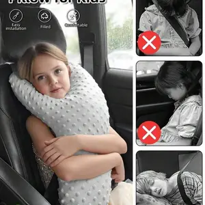 Car Headrest Pillow, Anti-Pinch Comfort Design, Soft & Breathable Material, Ideal for Kids' Safety & Style