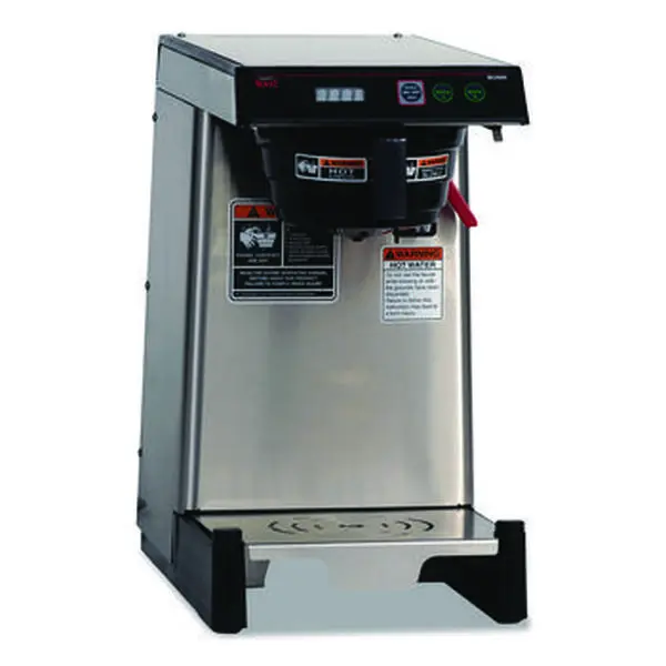 Bunn BUN399000005 WAVE15-APS Low Profile Automatic Airpot Coffee Brewer - 12-Cup, Gray & Stainless Steel
