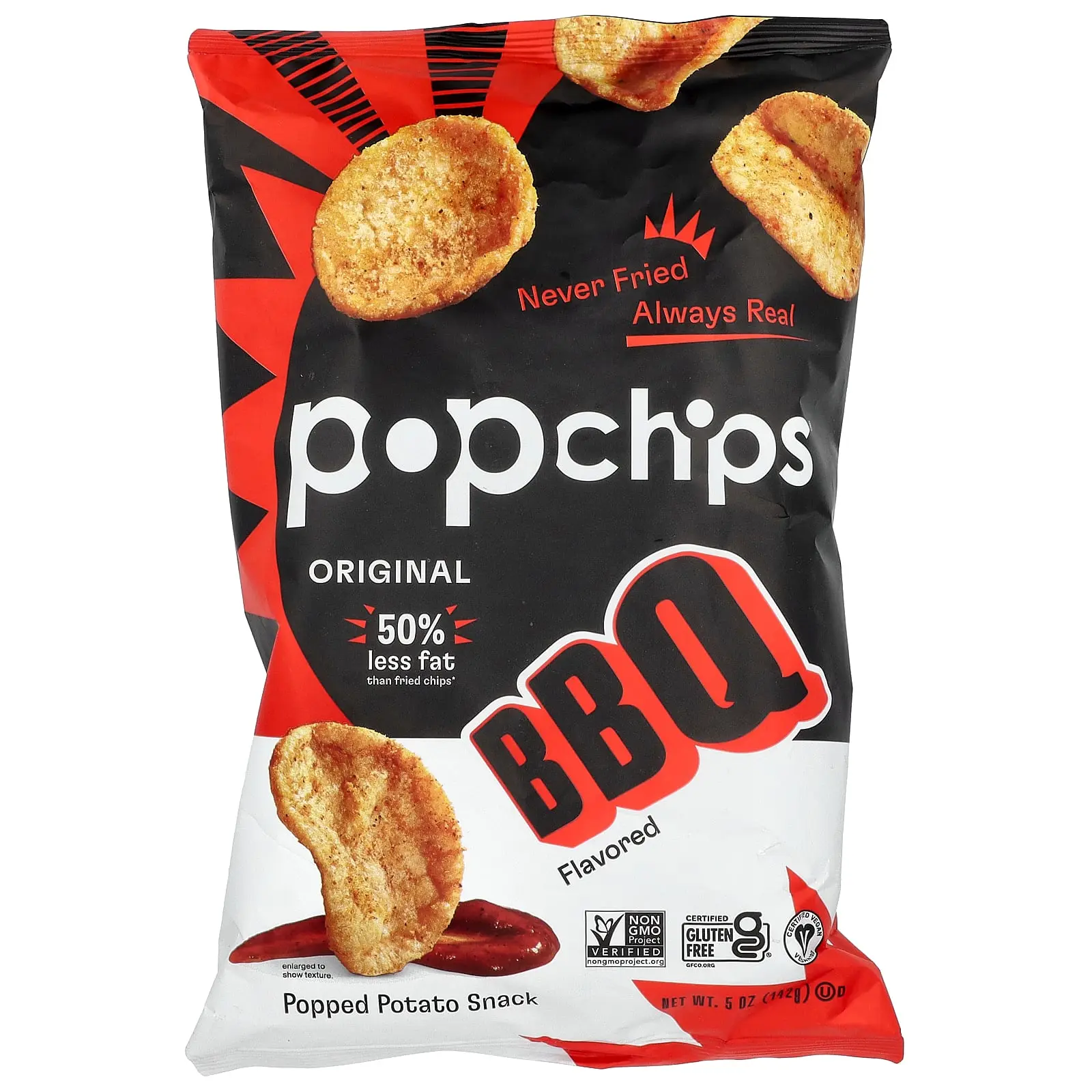 Popchips Popped Potato Snack, BBQ, 5 oz (142 g) Popchips Popped Potato Snack, BBQ, 5 oz (142 g)