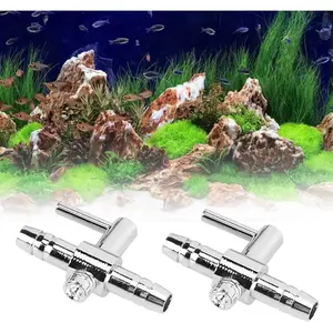 Aquarium Fish Air Pump Control Valve, Dual Direction Aquarium Air Valve, Fits 3/16 Inch Inner Diameter and 3/8 Inch Outer Diameter Hose