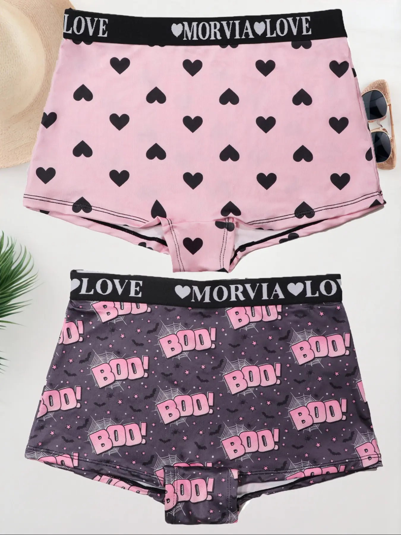 Morvia Women's Underwear Set, Printed Panties, Comfortable Elastic Fit, Breathable Fabric, Casual Style, All Season Wear, Daily Essential Clothing