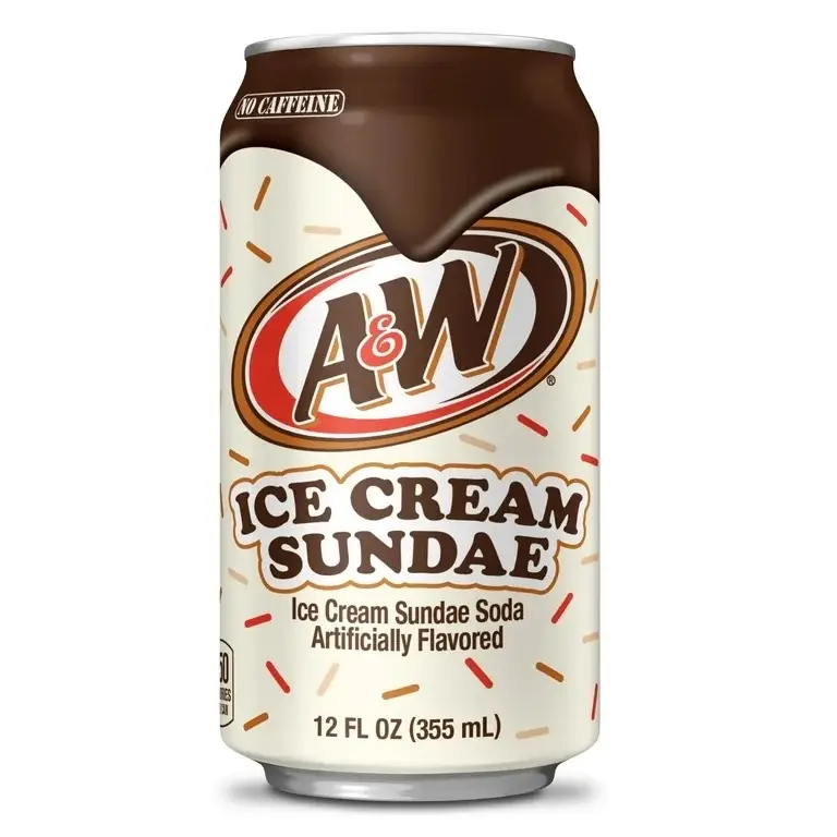 2-A&W Ice Cream Sundae Flavored Soda Limited Time (2 cans) 12oz