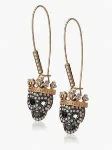 Gothic Halloween Skull Pendant Earrings, Pair for Daily Wear & Party Events, Unique Gothic Jewelry Design for Women