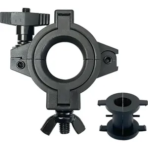 1Pack Stage Lighting Truss Clamp, Fit 3 Size Pipe Diameter: 25mm(F14) 38mm(F24) 50mm(F34) OD Tube/Pipe,Heavy Duty 44Lbs Load Capacity O Clamp LED Par Light Moving  Lighting Clamps