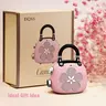 DOSS Candy Retro 5W Full-Range Bluetooth Speaker - Multifunctional Portable Wireless Speaker, Pink Lightweight Rechargeable Mini Purse Accessory, Trendy Teen Girls Gifts