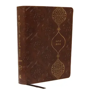 KJV, Journal the Word Bible, Leathersoft, Brown, Red Letter, Comfort Print: Reflect, Journal, or Create Art Next to Your Favorite Verses by Thomas Nelson [Leathersoft Book]