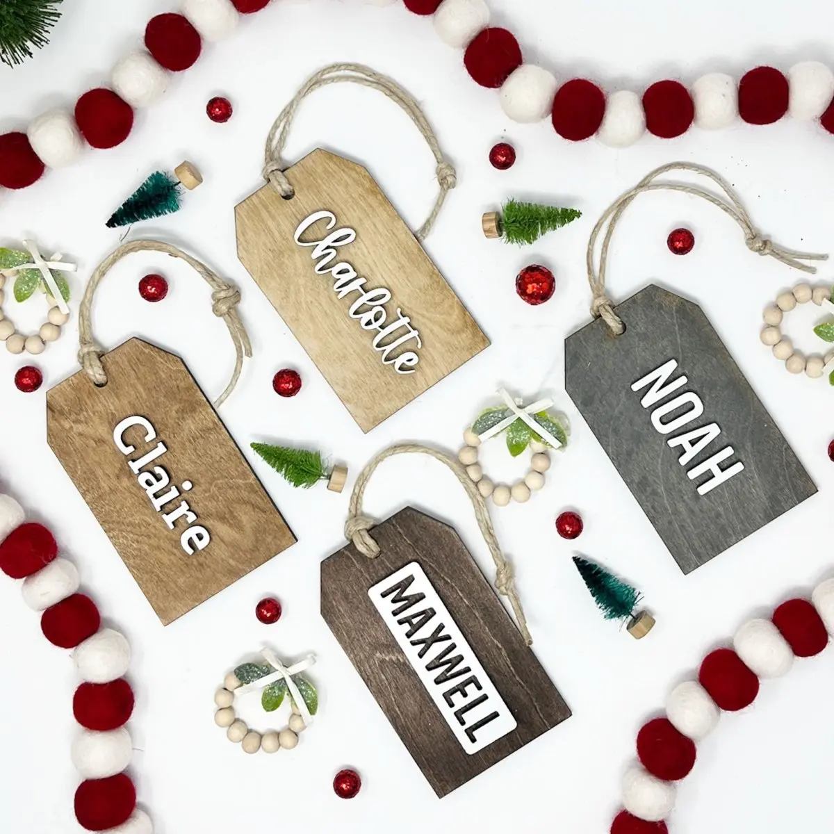 Personalized 3D Wood Name Tags