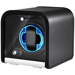 LELTNSOU Single Watch Winder – Silent Motor Automatic Watch Rotator Box  Black