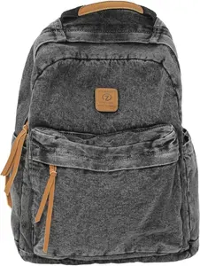 Vintage Aesthetic Denim Backpack for Women Men Grunge Y2k Travel Jeans Rucksack College Retro Lightweight Daypack (Black)