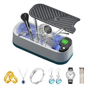 Vibrating Jewelry Cleaner USB Rechargeable Dual Cleaning Modes, Effective for Glasses Rings Watches Dentures, Home Use Accessories Cleaning Tools