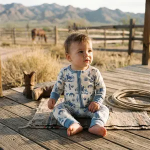 Bamboo Zippy Pajama Western Sky