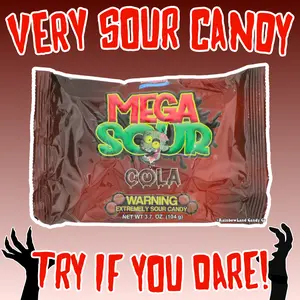Mega Sour Cola - Extremely Sour Candy - Sour Hard Candy - UK Sweets - Sour Candy Challenge - Sour Balls