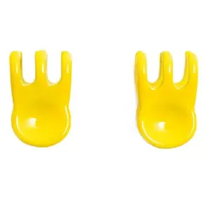 Mini Claw Clip Hoops in Lemon