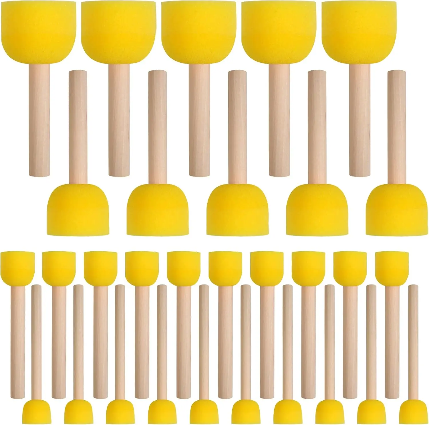30 Pack Round Sponges, Round Sponge Brushes for Painting, Paint Sponges for Acrylic Painting, Painting Tools