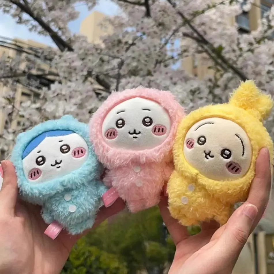 Chiikawa Cartoon Characters Cute 10cm (3-3.9in) ABS-PVC Plush Dolls - Unisex Kawaii Usachi Keychain, Hachiware Stuffed Pendant, Backpack Ornament Toy Gift with Extra Discount+Free Coupon